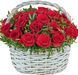21 красная роза в корзине 1199-21redrosebasket фото