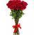 25 red imported roses