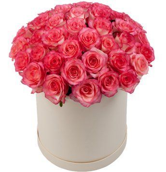 51 рожева троянда в коробці 1143-51pinkroseinbox фото