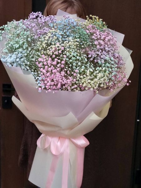 15 different-colored gypsophilas